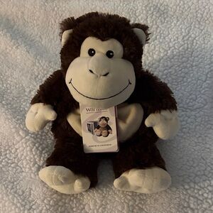 NWT Plush Monkey by Warmies - Brown and Cream